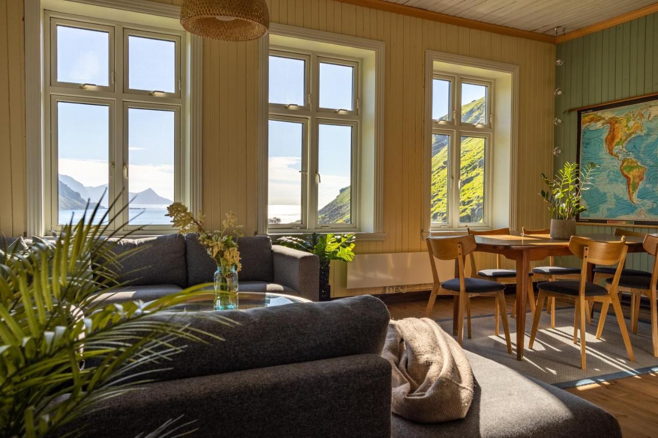 Feriehus Med Flott Havutsikt Ved Hauklandstranden Leknes Bagian luar foto